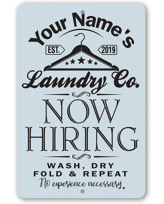 Personalized - Laundry - Metal Sign | Lone Star Art.