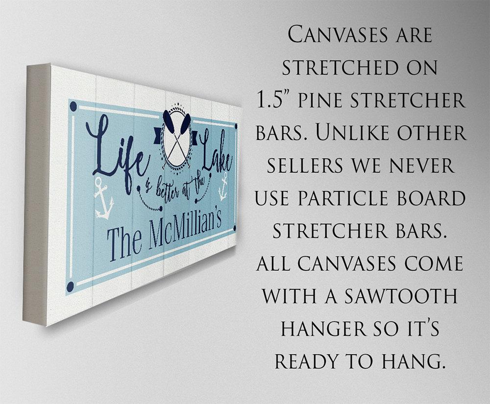 Personalized - Life is Better  At The Lake - Canvas | Lone Star Art.