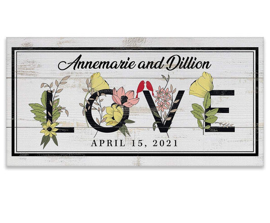 Personalized - Love Botanicals - Canvas | Lone Star Art.