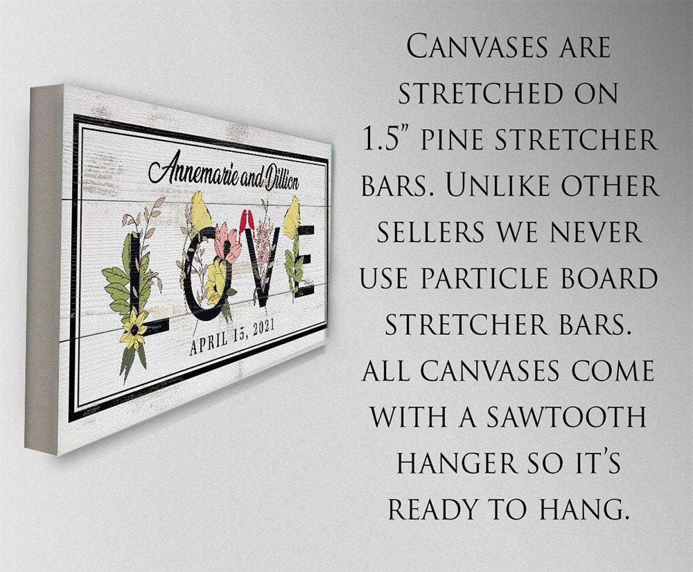 Personalized - Love Botanicals - Canvas | Lone Star Art.