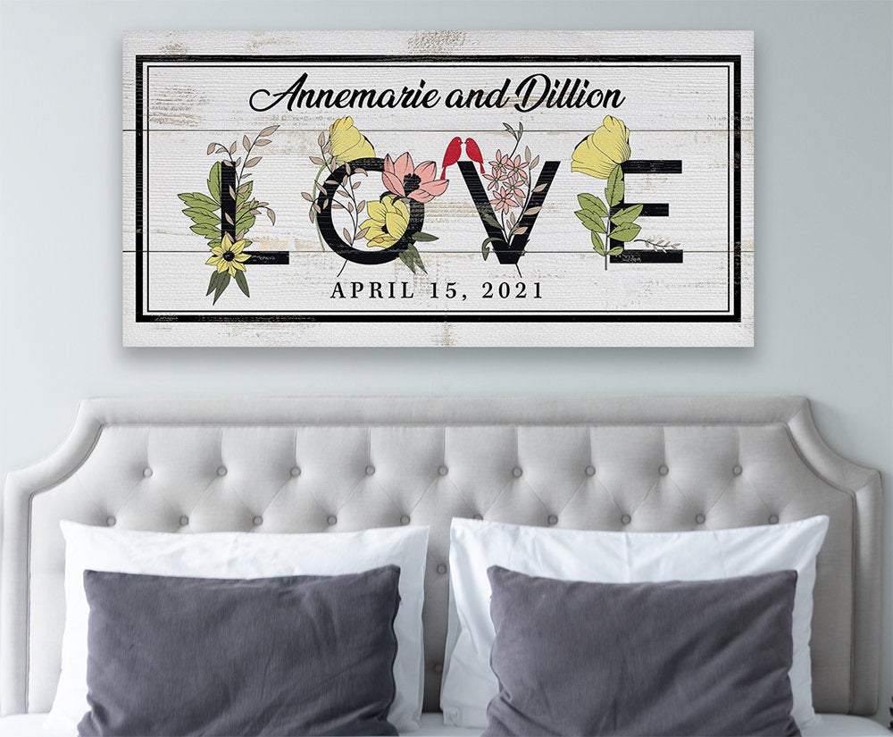 Personalized - Love Botanicals - Canvas | Lone Star Art.