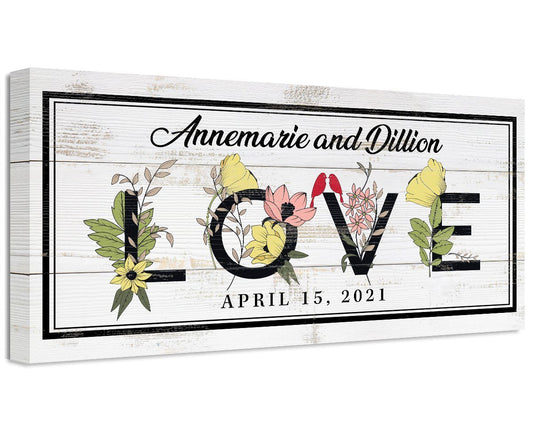 Personalized - Love Botanicals - Canvas | Lone Star Art.