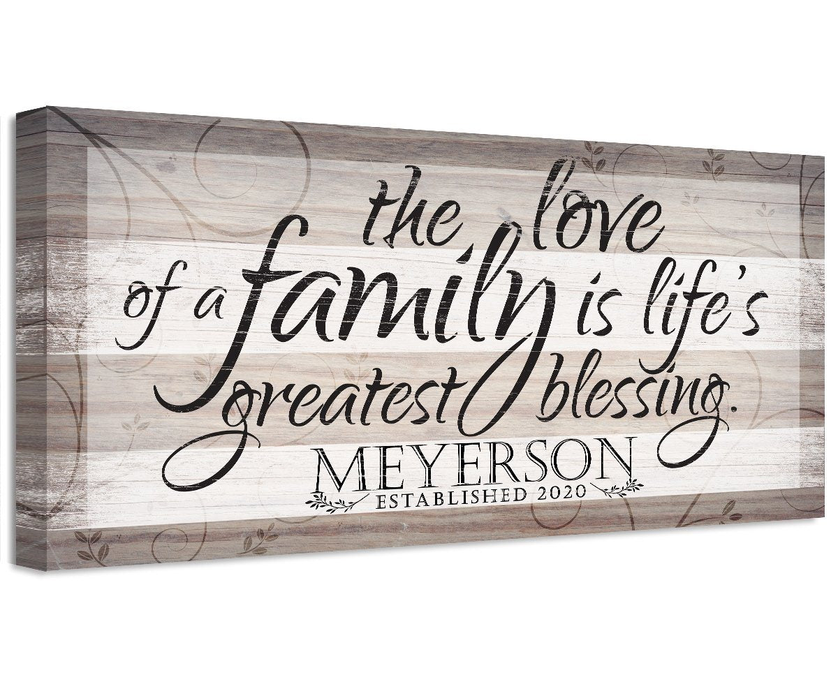 Personalized - Love Of A Family - Canvas | Lone Star Art.