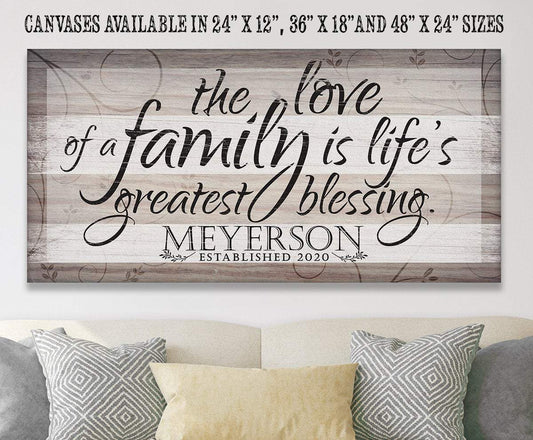 Personalized - Love Of A Family - Canvas | Lone Star Art.