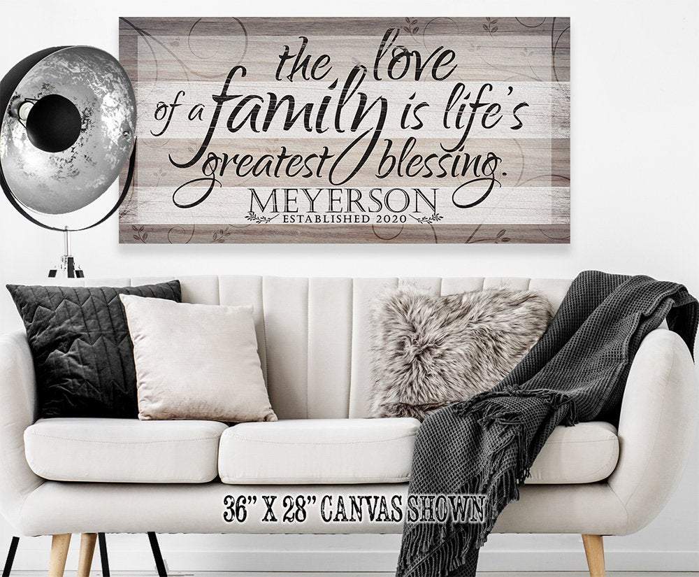 Personalized - Love Of A Family - Canvas | Lone Star Art.
