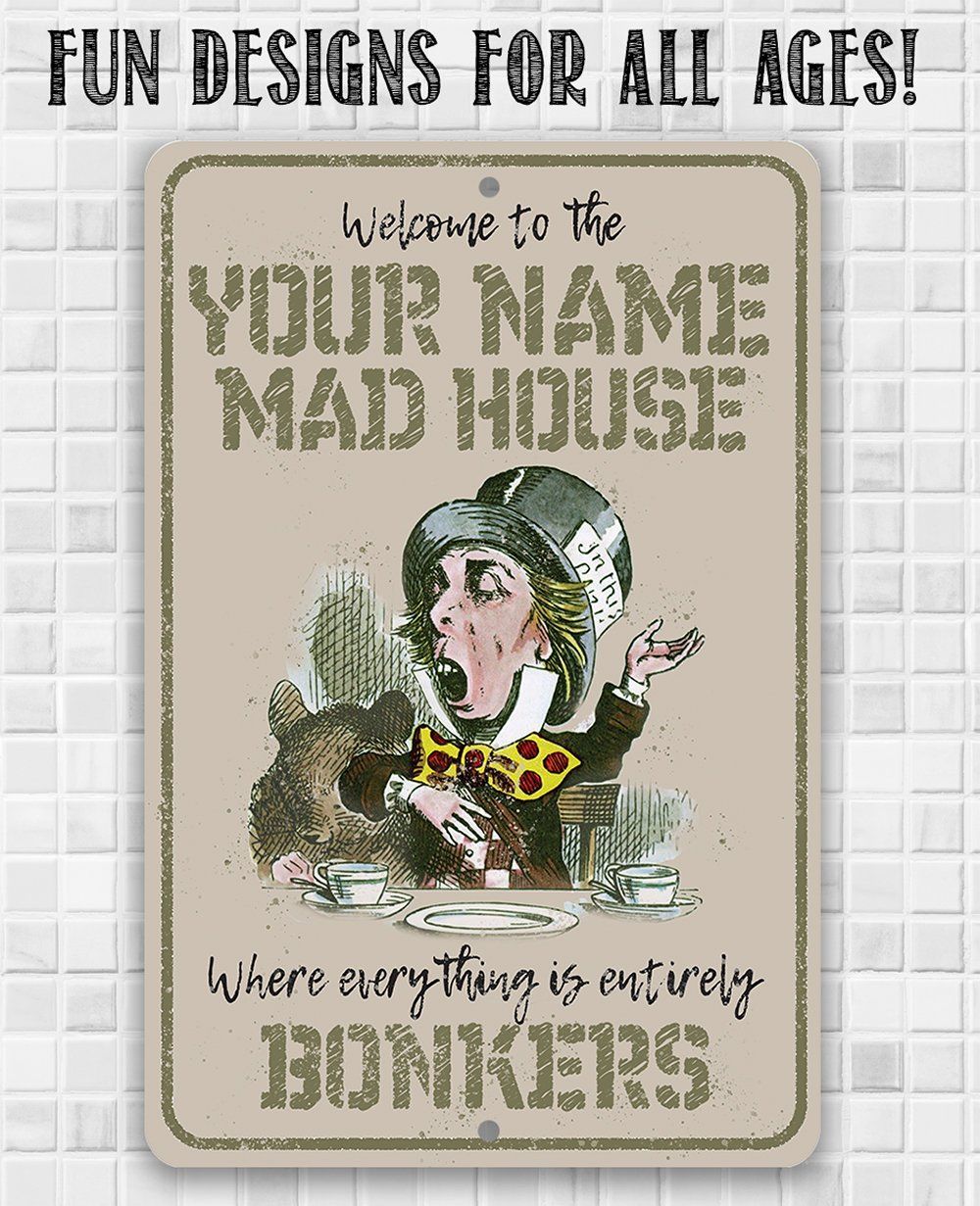 Personalized - Mad Hatter - Metal Sign | Lone Star Art.