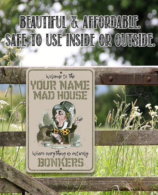 Personalized - Mad Hatter - Metal Sign | Lone Star Art.