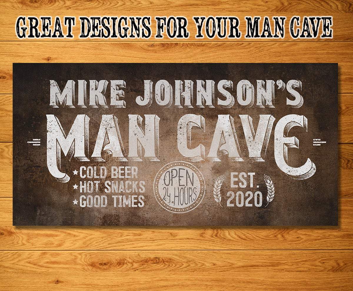 Personalized - Man Cave - Canvas | Lone Star Art.