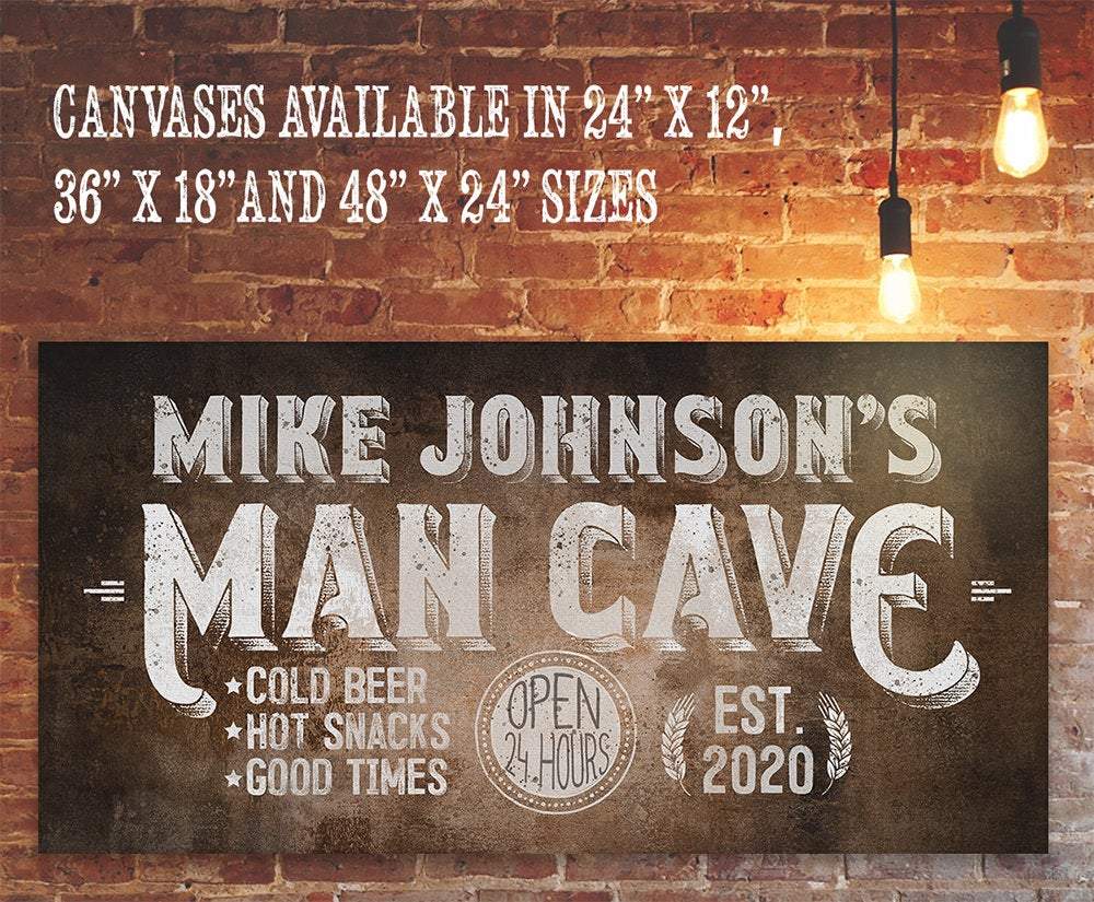 Personalized - Man Cave - Canvas | Lone Star Art.
