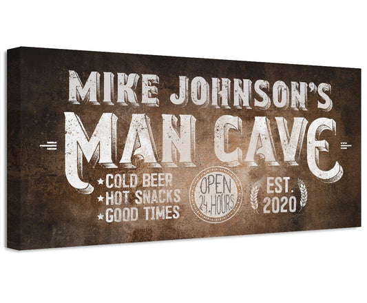 Personalized - Man Cave - Canvas | Lone Star Art.