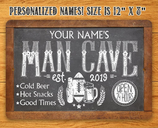 Personalized - Man Cave - Metal Sign | Lone Star Art.