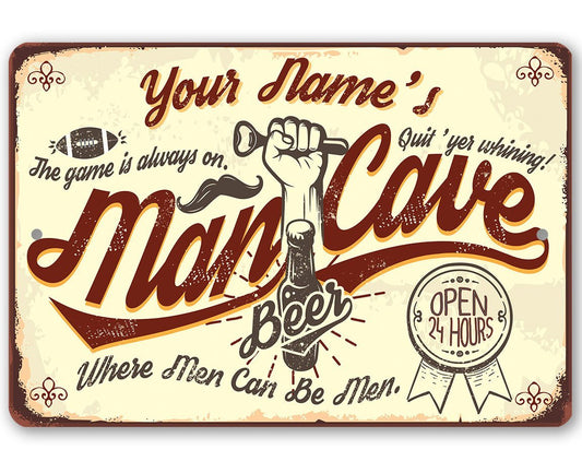 Personalized - Man Cave - Metal Sign | Lone Star Art.