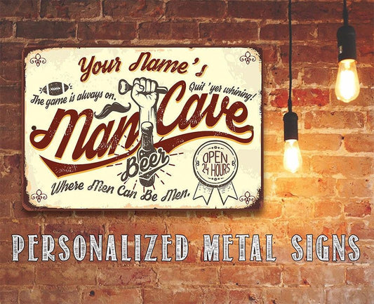 Personalized - Man Cave - Metal Sign | Lone Star Art.