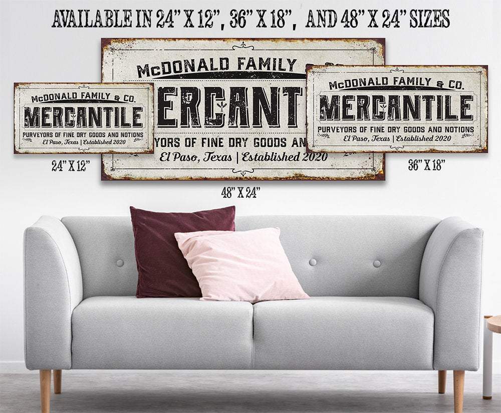 Personalized - Mercantile - Canvas | Lone Star Art.