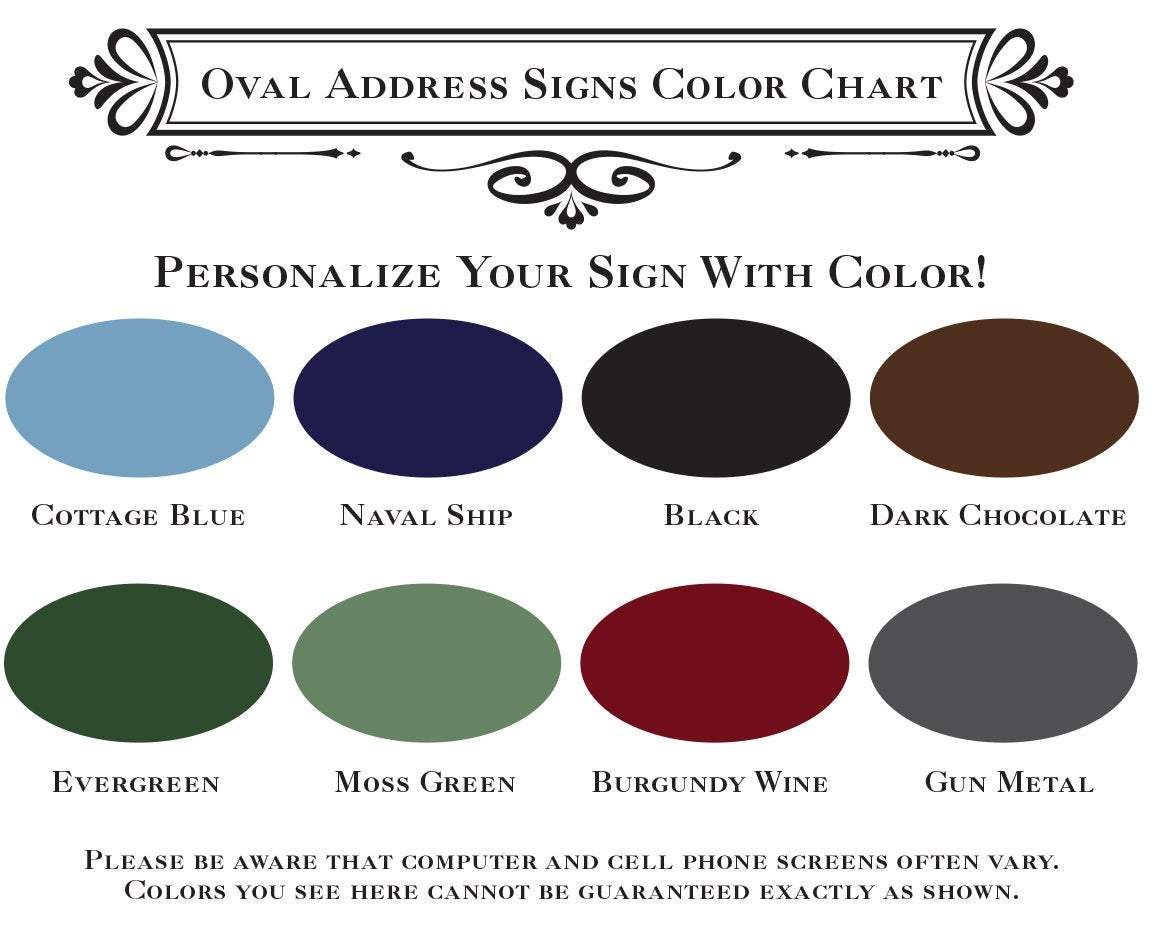 Personalized - Address Plaque - Oval - Metal Sign | Lone Star Art.