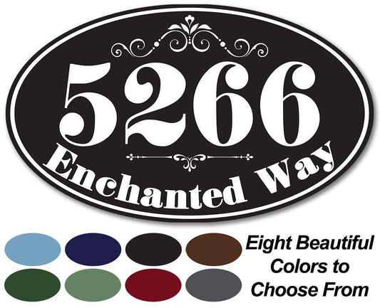 Personalized - Address Plaque - Oval - Metal Sign | Lone Star Art.