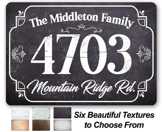 Personalized - Address Plaque - Rectangular - Metal Sign | Lone Star Art.