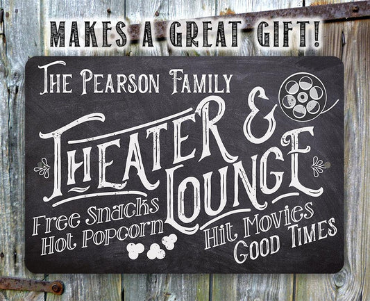 Personalized - Theater and Lounge - Metal Sign | Lone Star Art.