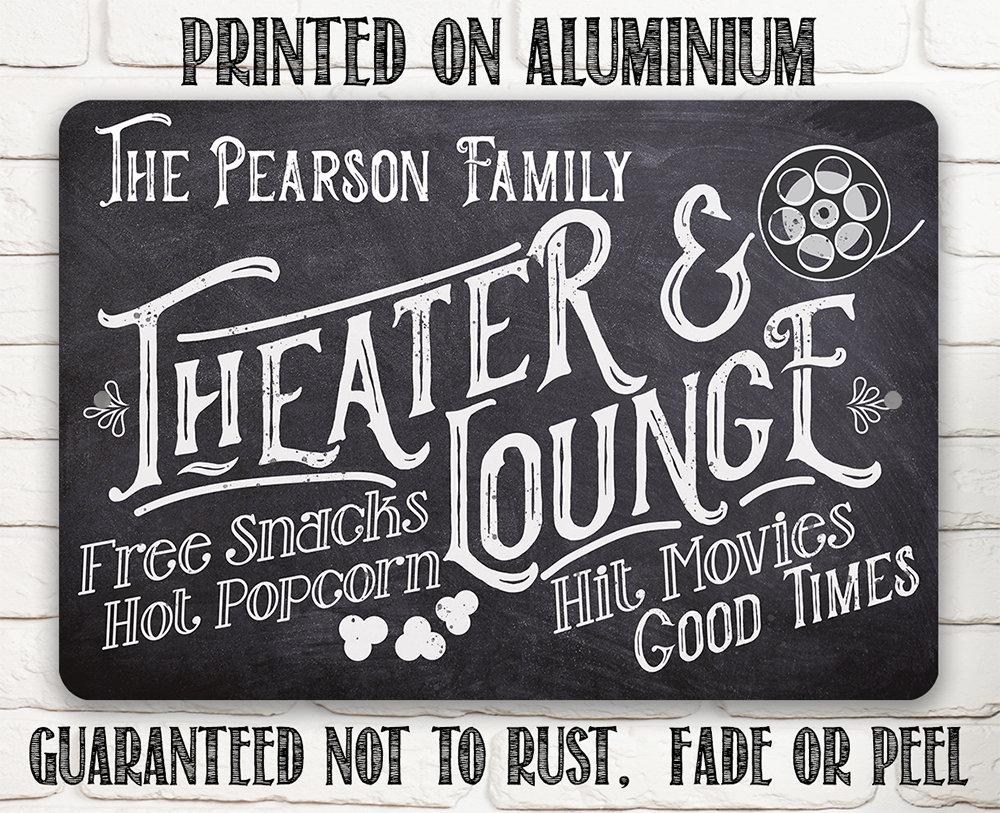 Personalized - Theater and Lounge - Metal Sign | Lone Star Art.