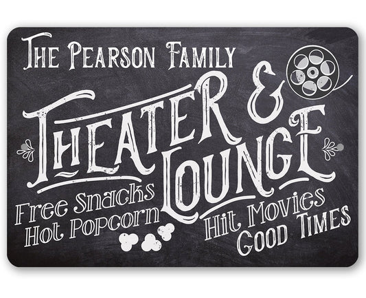 Personalized - Theater and Lounge - Metal Sign | Lone Star Art.