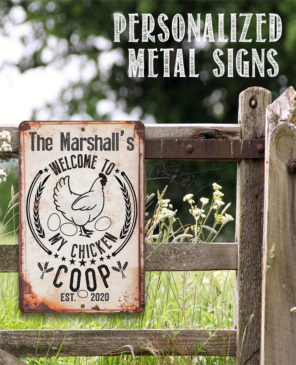 Personalized - My Chicken Coop - Metal Sign | Lone Star Art.