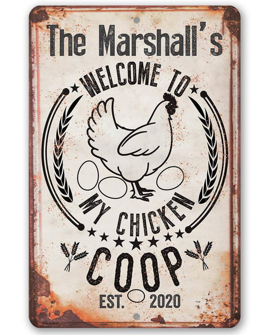 Personalized - My Chicken Coop - Metal Sign | Lone Star Art.