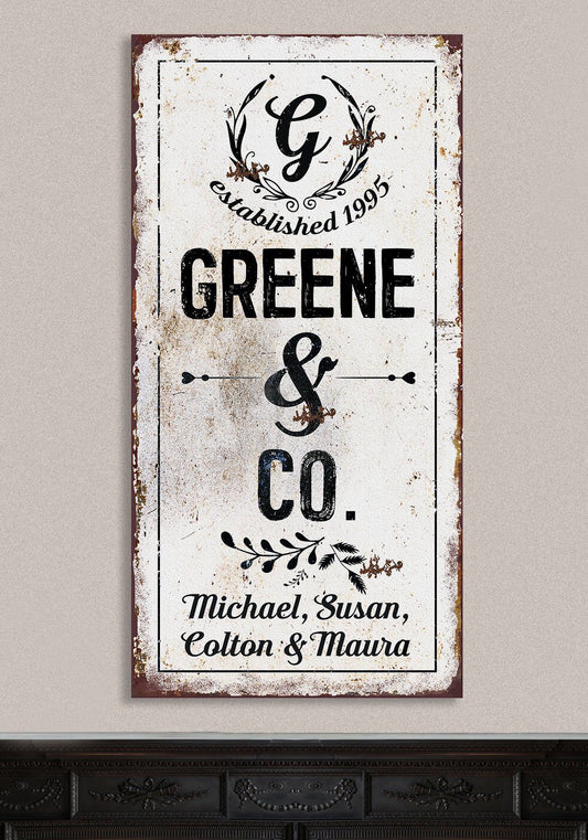 Personalized - Name & Co - Canvas | Lone Star Art.