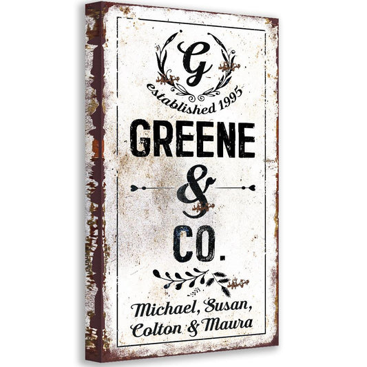 Personalized - Name & Co - Canvas | Lone Star Art.