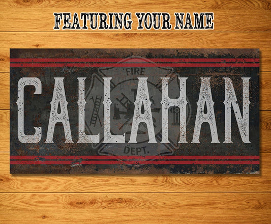 Personalized - Name Firefighter - Canvas | Lone Star Art.