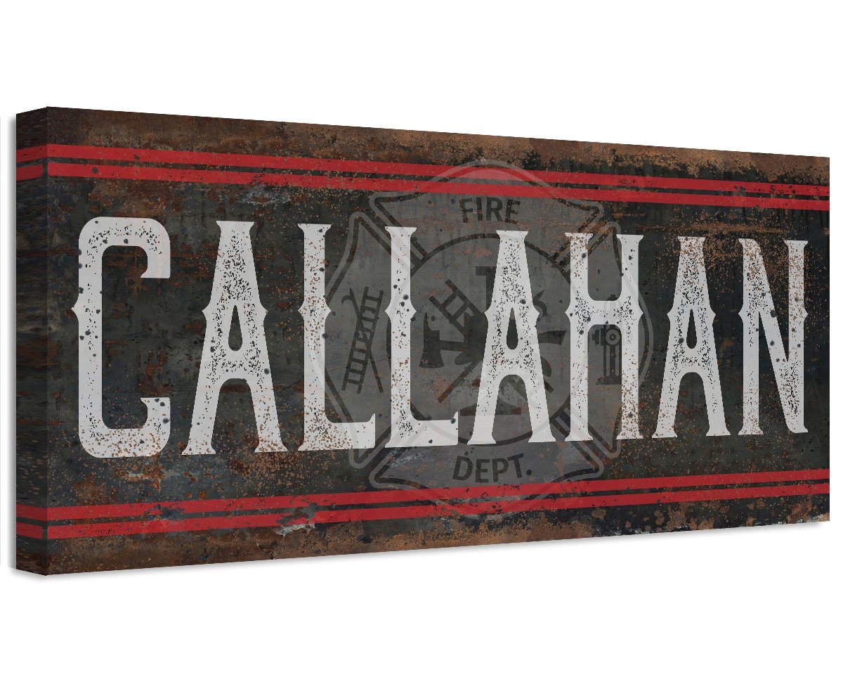 Personalized - Name Firefighter - Canvas | Lone Star Art.