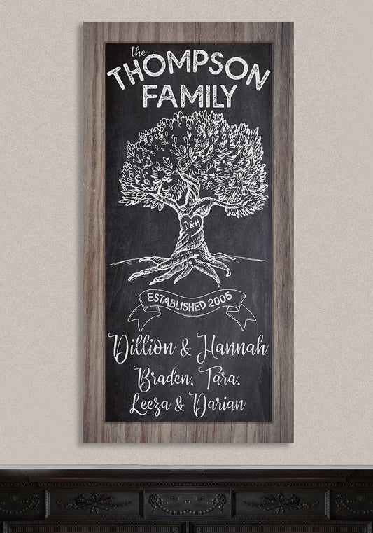 Personalized - Old Family Tree - Canvas | Lone Star Art.