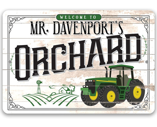 Personalized Orchard - 8" x 12" or 12" x 18" Aluminum Tin Awesome Metal Poster Lone Star Art