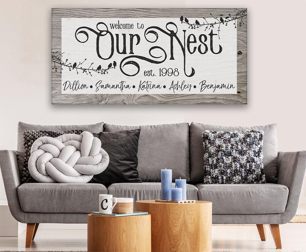 Personalized - Our Nest - Canvas | Lone Star Art.