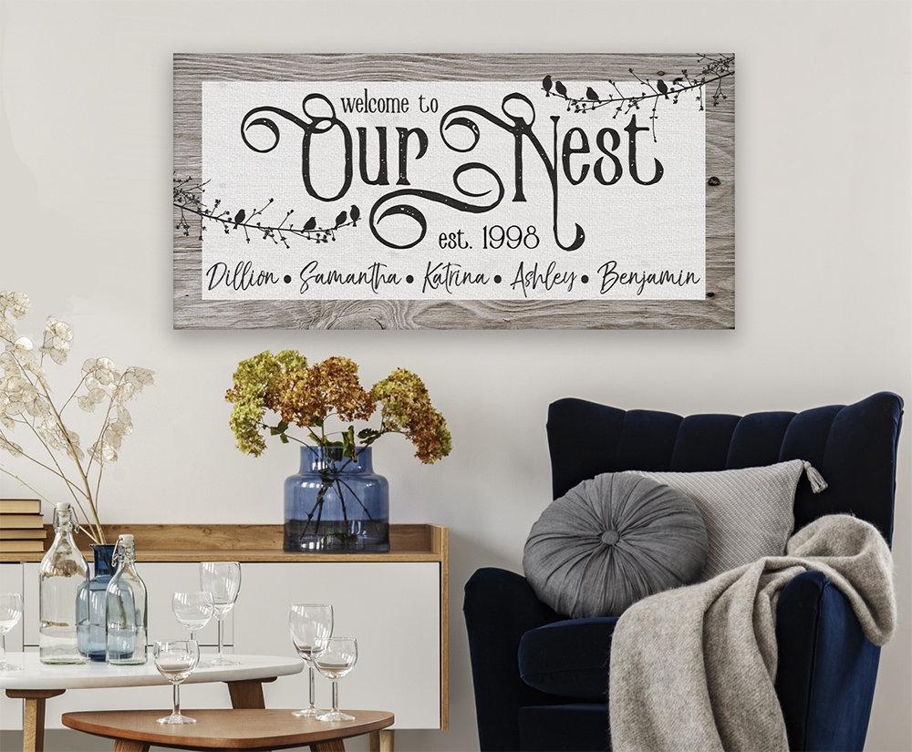 Personalized - Our Nest - Canvas | Lone Star Art.