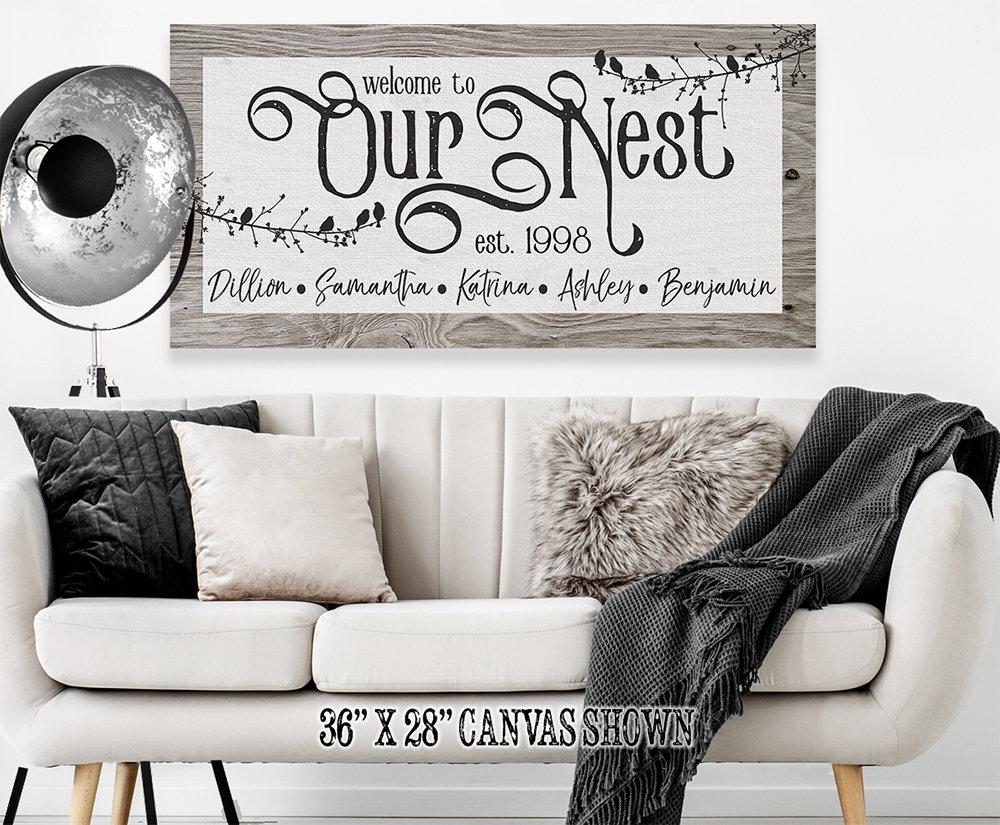 Personalized - Our Nest - Canvas | Lone Star Art.