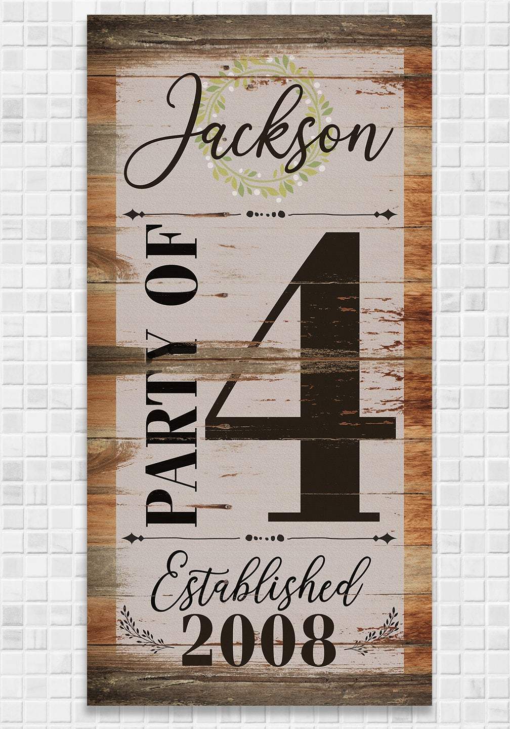 Personalized - Party of 4 - Canvas | Lone Star Art.