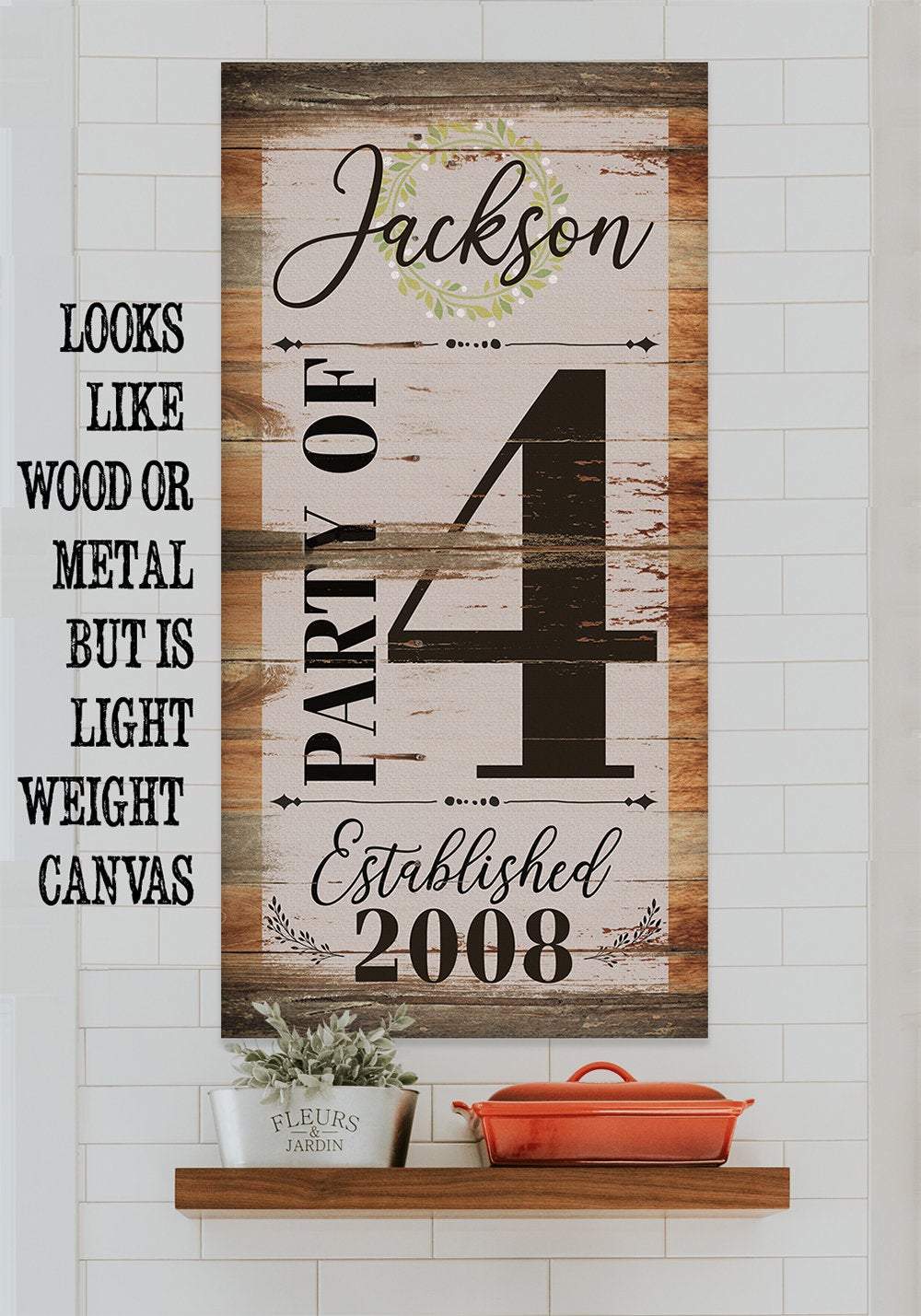 Personalized - Party of 4 - Canvas | Lone Star Art.