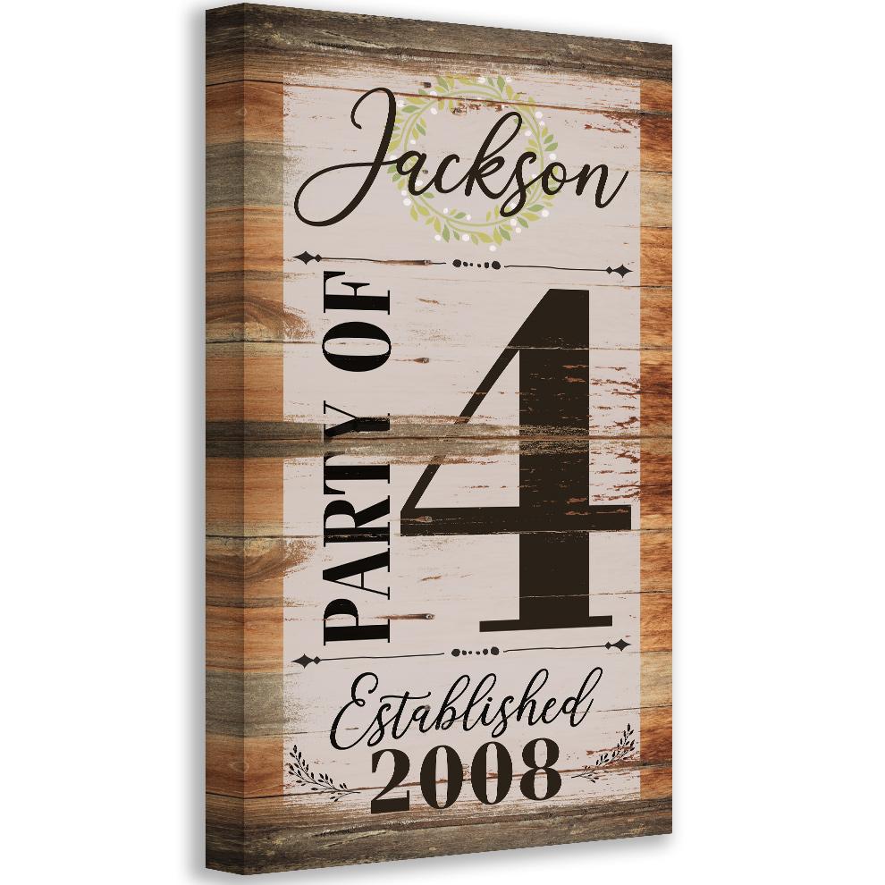 Personalized - Party of 4 - Canvas | Lone Star Art.