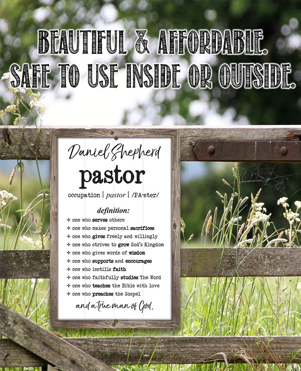 Pastor Study Signs Personalized - Pastor - Metal Sign | Lone Star Art.