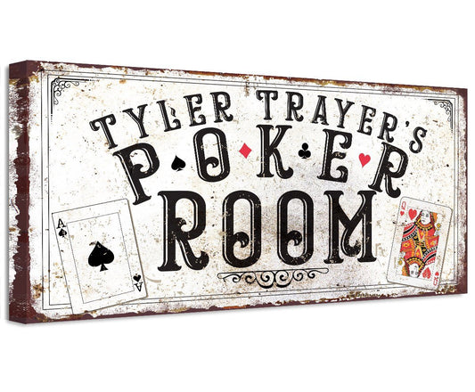 Personalized - Poker Room - Canvas | Lone Star Art.
