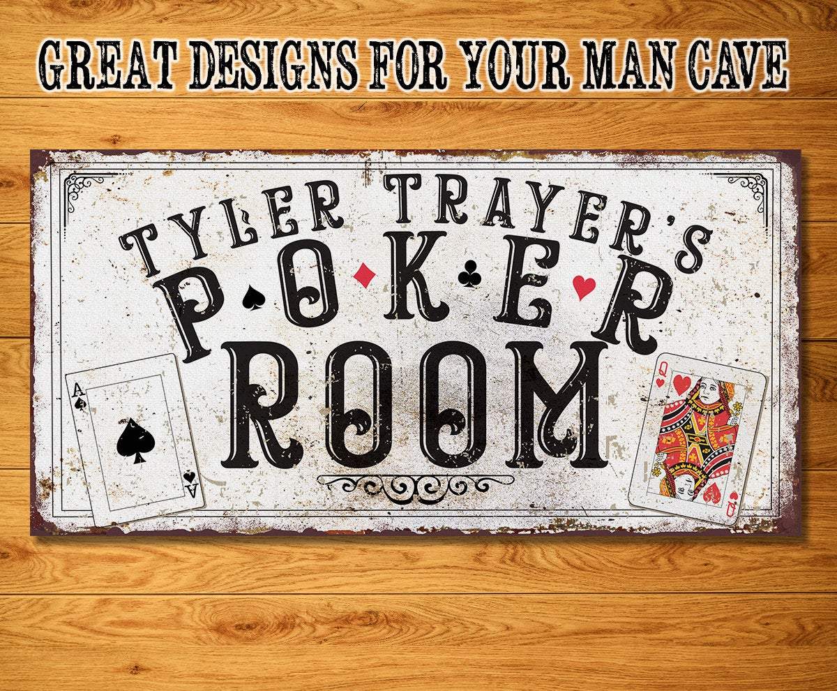 Personalized - Poker Room - Canvas | Lone Star Art.