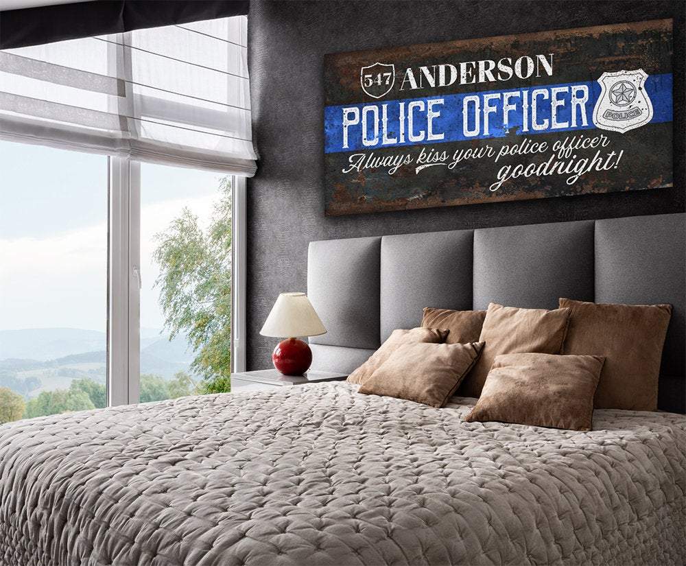 Personalized - Police Officer - Canvas | Lone Star Art.