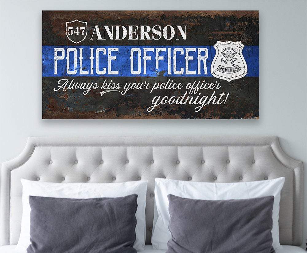 Personalized - Police Officer - Canvas | Lone Star Art.