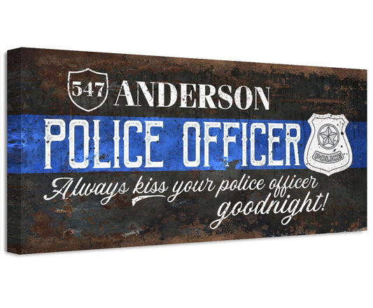 Personalized - Police Officer - Canvas | Lone Star Art.
