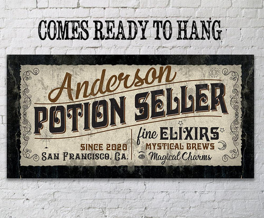 Personalized - Potion Seller - Canvas | Lone Star Art.