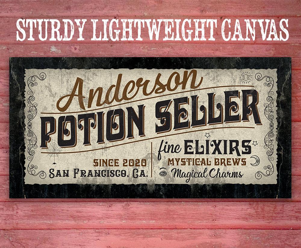 Personalized - Potion Seller - Canvas | Lone Star Art.