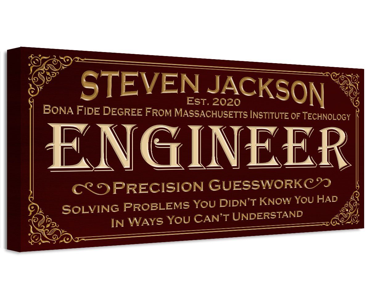 Personalized - Professional Engineer - Canvas | Lone Star Art.