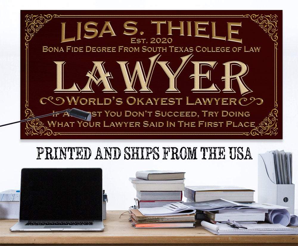 Personalized - Professional Lawyer - Canvas | Lone Star Art.