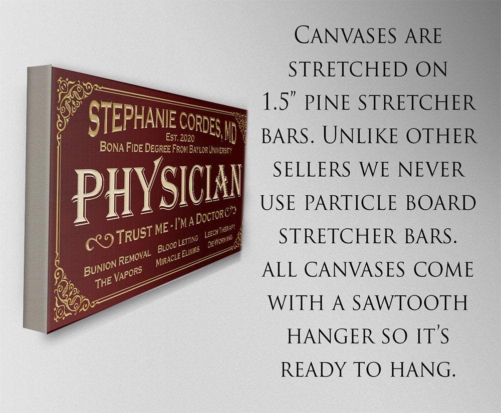 Personalized - Professional Physician - Canvas | Lone Star Art.