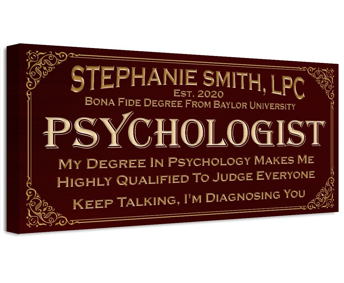 Personalized - Professional Psychologist - Canvas | Lone Star Art.